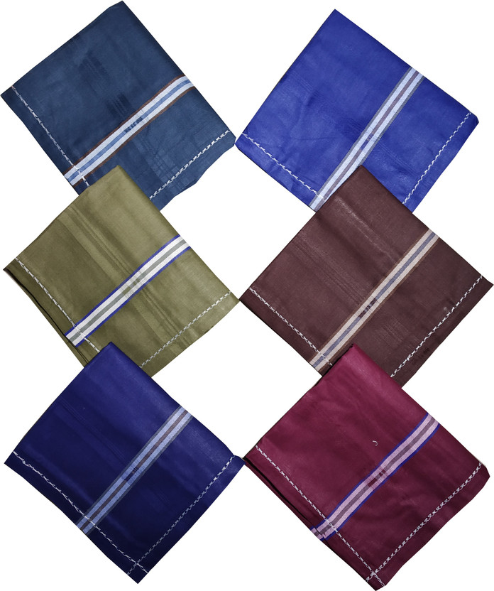 Pack of 6 Multicolor Men/'s 100/% Cotton Premium Collection Handkerchiefs