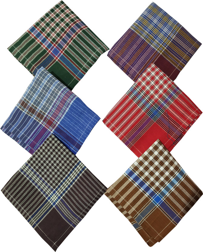 Pack of 6 Multicolor Men/'s 100/% Cotton Premium Collection Handkerchiefs