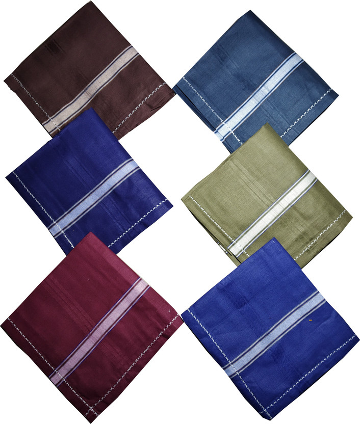 Pack of 6 Multicolor Men/'s 100/% Cotton Premium Collection Handkerchiefs