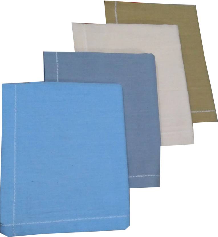 HRV 100 Cotton Premium Collection Handkerchiefs For Men ["Plain Single