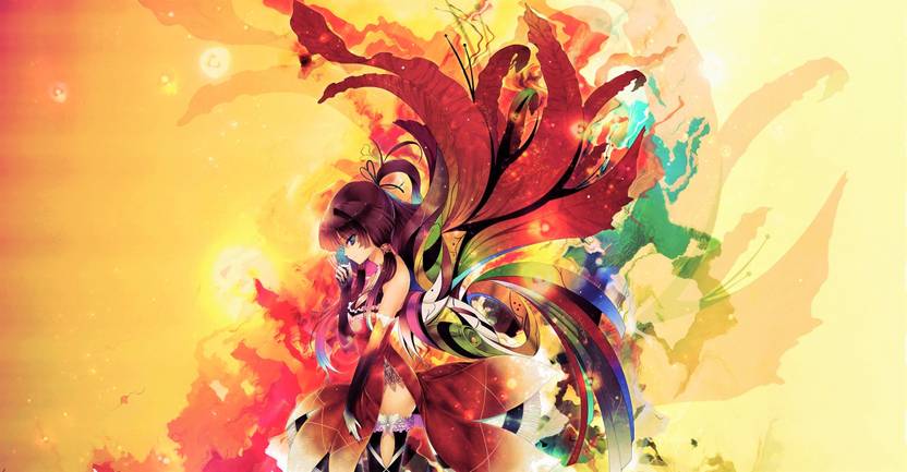 Athah Anime Girl Purple Hair Blue Eyes Colors Colorful 13 19