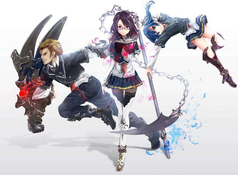 Athah Anime Original Glass Girl Boy Weapon Chain Long Hair
