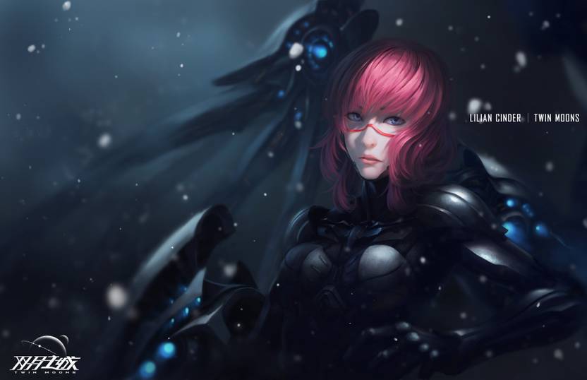 Athah Anime Original Pink Hair Girl Soldier Armor Machine