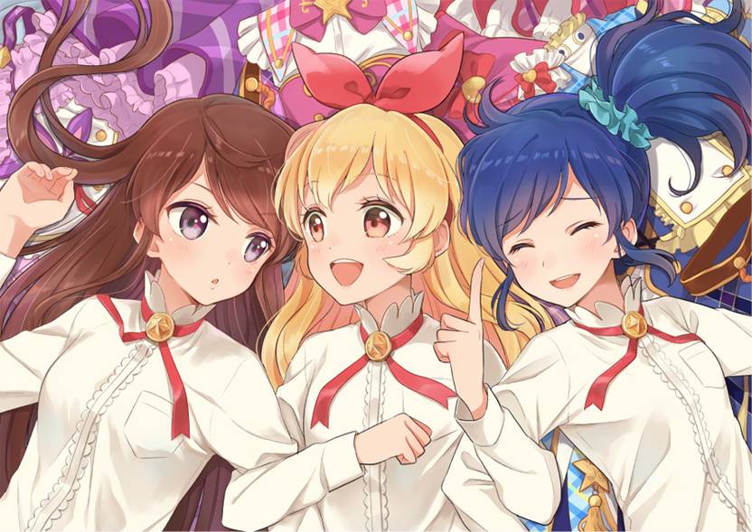 Athah Anime Aikatsu Bow Long Hair Brown Hair Ran Shibuki Headband