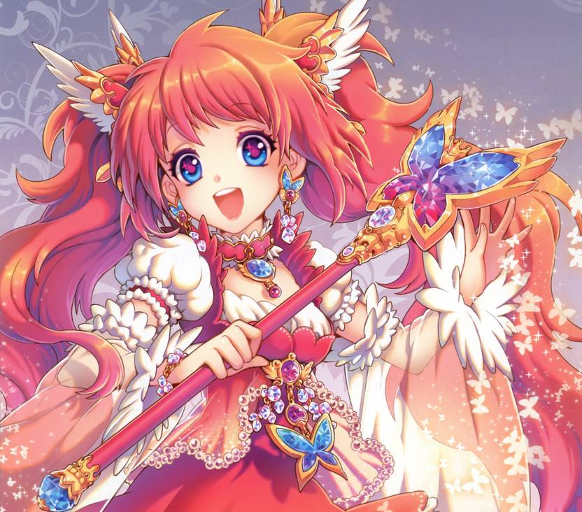 Athah Anime Original Smile Wand Twintails Blue Eyes
