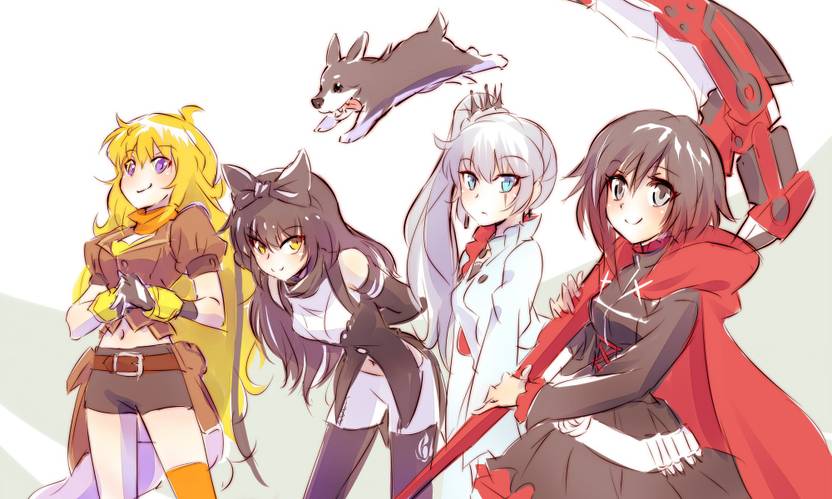 Athah Anime Rwby Yang Xiao Long Blake Belladonna Weiss