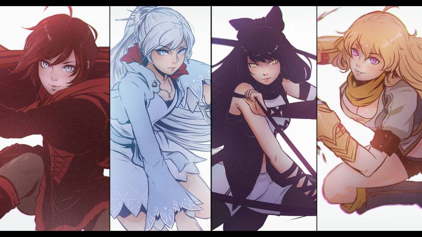 Athah Anime Rwby Ruby Rose Weiss Schnee Blake Belladonna