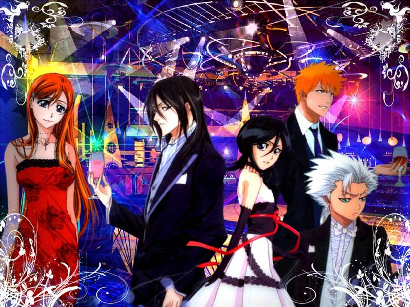 Athah Anime Bleach Orihime Inoue Byakuya Kuchiki Rukia