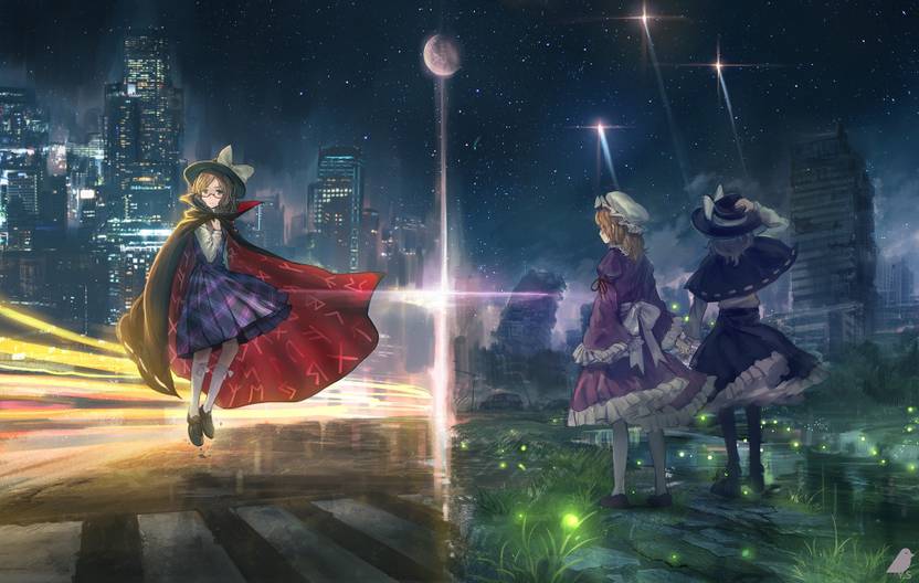 Athah Anime Touhou Maribel Hearn Renko Usami Sumireko Usami