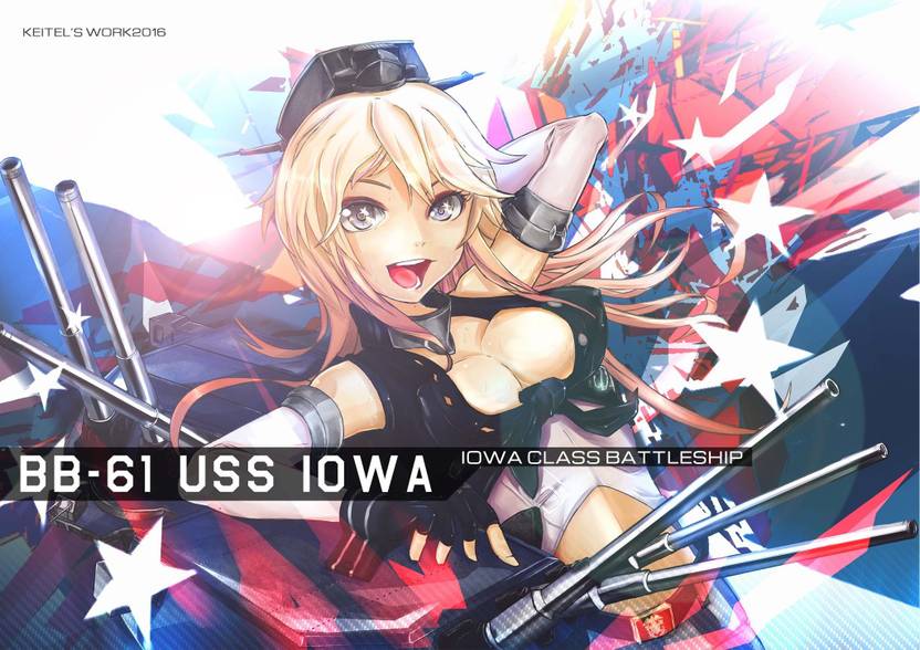 Athah Anime Kantai Collection Blonde Smile Girl American