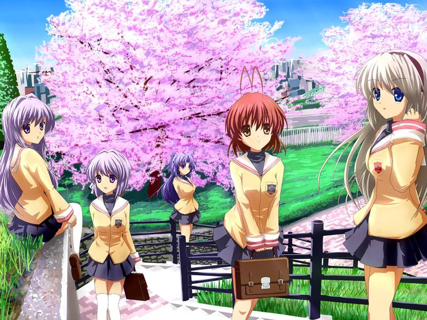 Athah Anime Clannad Kotomi Ichinose Tomoyo Sakagami Kyou