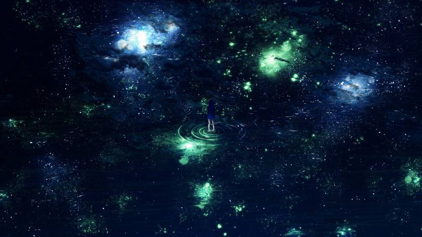 Athah Anime Original Galaxy Stars Water 13 19 Inches Wall
