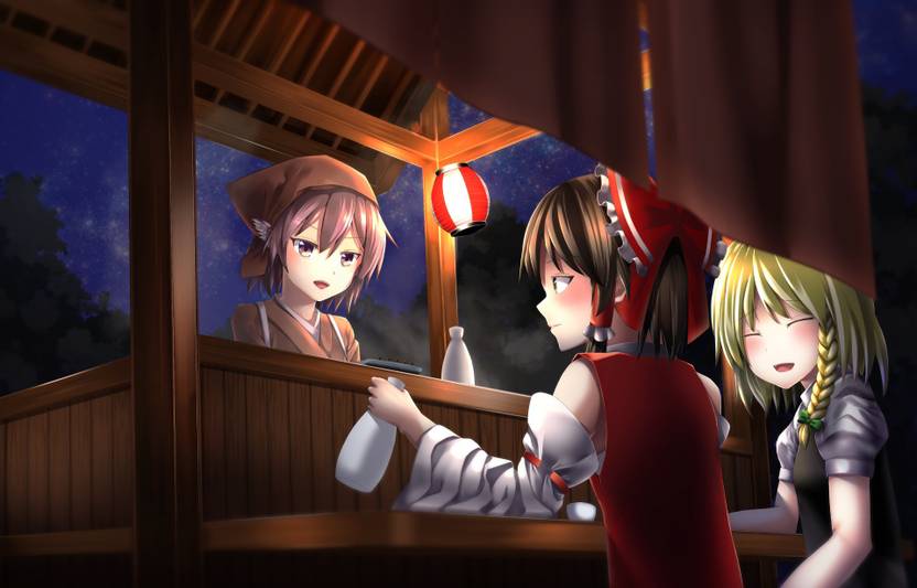 Athah Anime Touhou Reimu Hakurei Marisa Kirisame Mystia