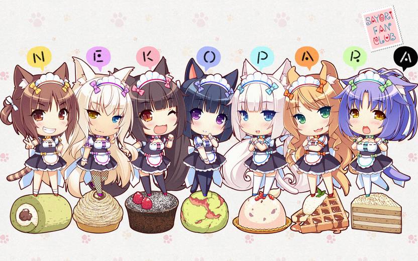 Athah Anime Nekopara Vanilla Chocola Cinnamon Coconut Maple