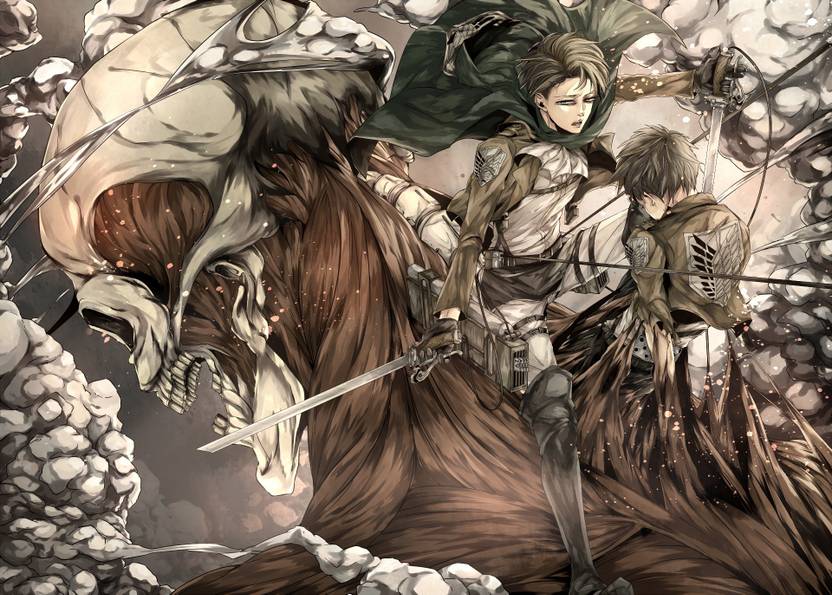 Athah Anime Attack On Titan Levi Ackerman Eren Yeager