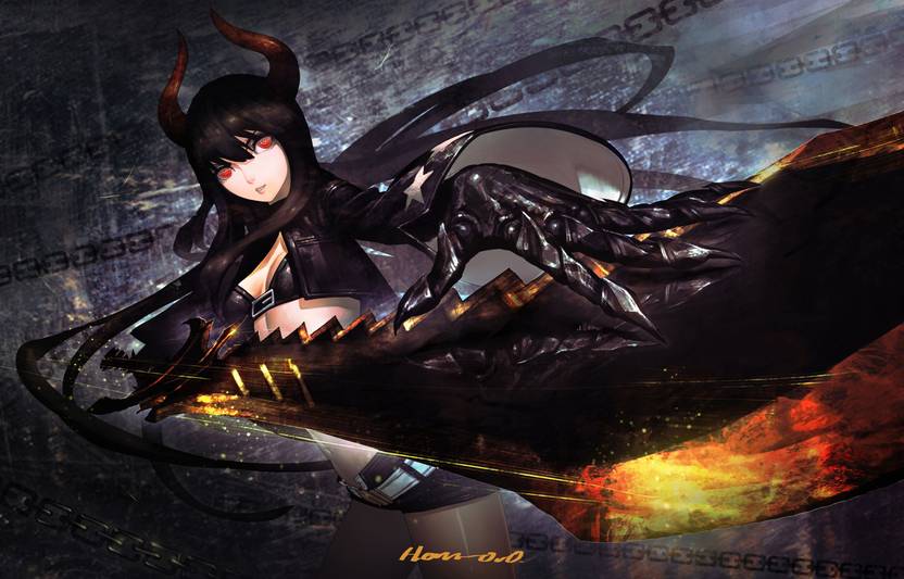 Athah Anime Black Rock Shooter Black Gold Saw 13 19 Inches
