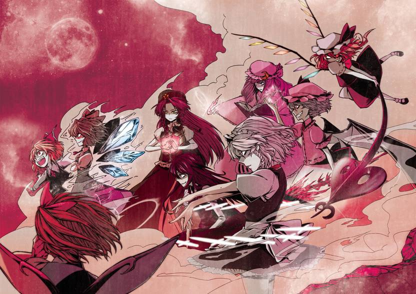 Athah Anime Touhou Flandre Scarlet Remilia Scarlet Patchouli