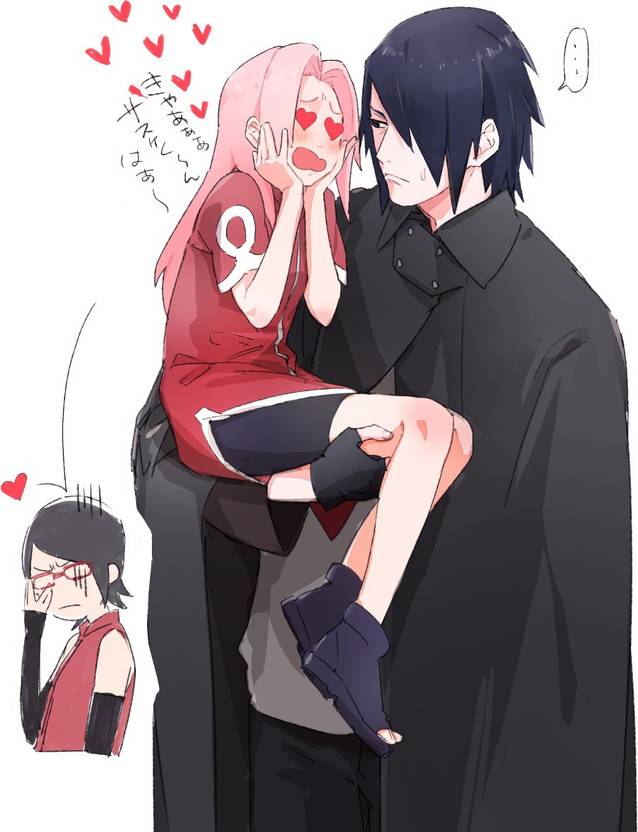 Athah Anime Boruto Sarada Uchiha Sakura Haruno Sasuke Uchiha 13 19