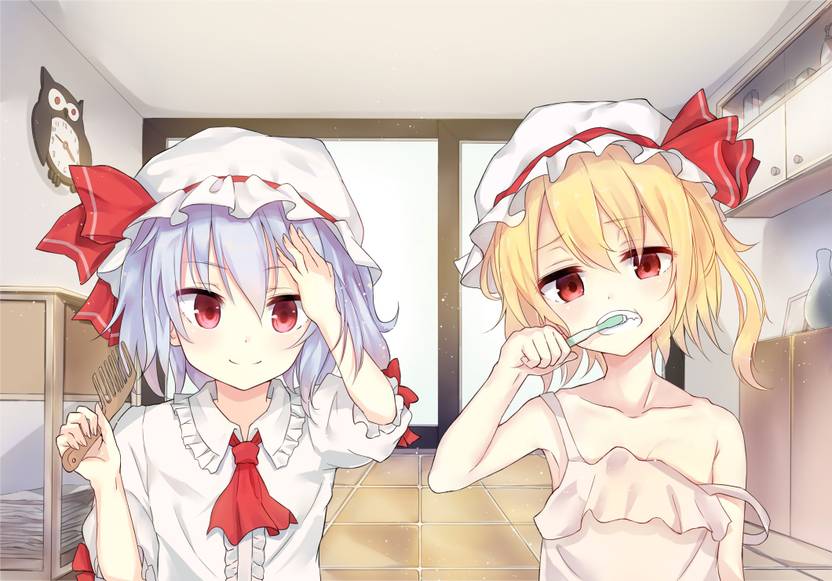 Athah Anime Touhou Remilia Scarlet Flandre Scarlet Short