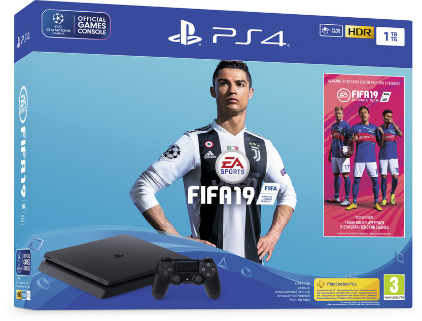 SONY PlayStation 4 (PS4) 1 TB with FIFA 19(Jet Black)
