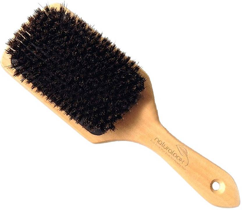 Naturaloox Pure 100 Natural Boar Bristle Paddle Hair Brush For