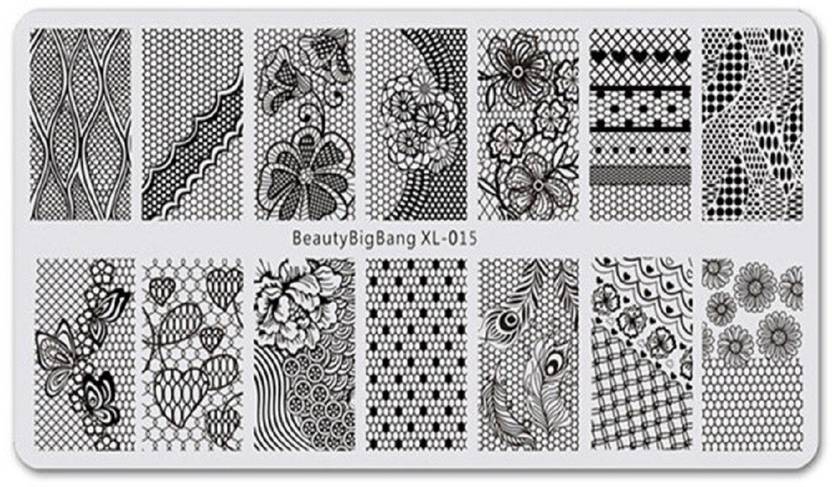 Imported Beauty Big Bang Stamping Template Rectangle Negative Space Imported Beauty Big Bang Stamping Template Rectangle Negative Space