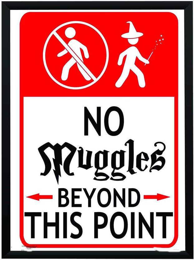WB Official Licensed Harry Potter No Muggles Beyound This Point Poster