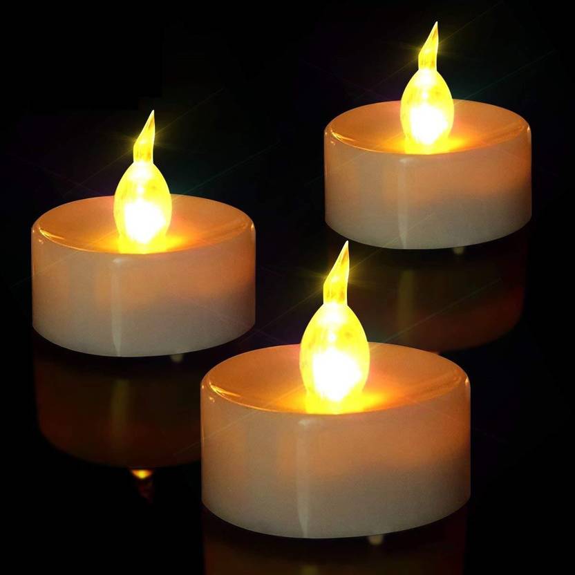 Vibex Tea Lights Flameless Led Candles Battery Vibex Tea Lights Flameless Led Candles Battery Powered Candle Multicolor Pack Of 3