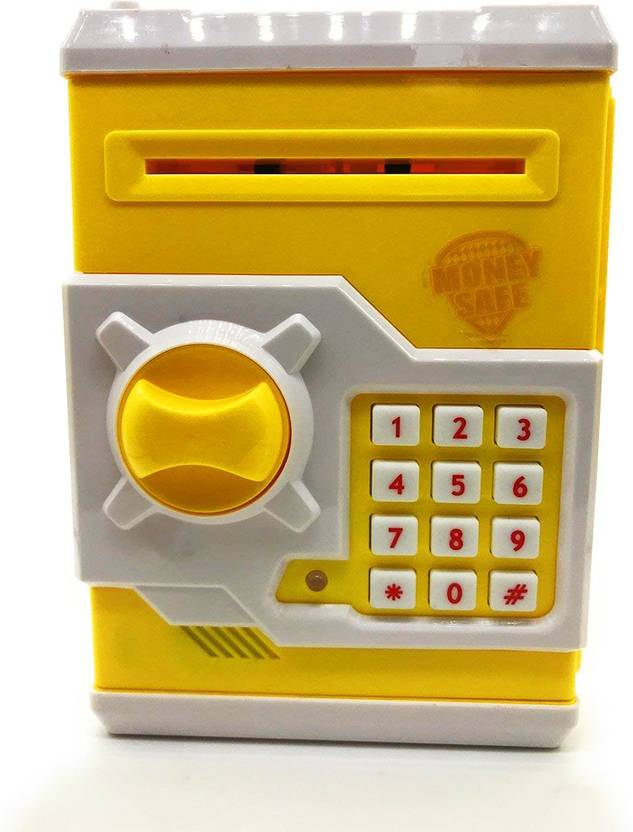 See Inside Money Safe Atm Kids Piggy Savings Bank With Electronic