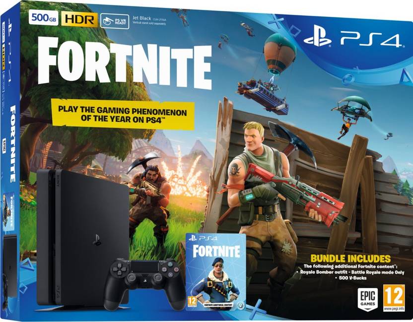 sony playstation 4 500 gb with fortnite black - playstation 4 fortnite free