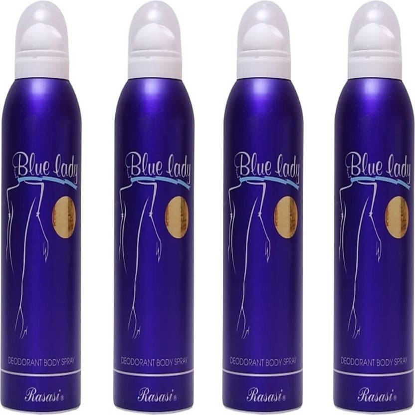 RASASI BLUE LADY PACK OF 4 Deodorant Spray For Women Price in India