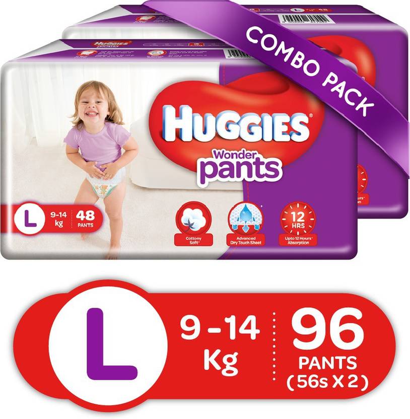 Huggies Wonder Pants Large Size Diapers L Buy 96 Huggies Air Fresh Material Pant Diapers for