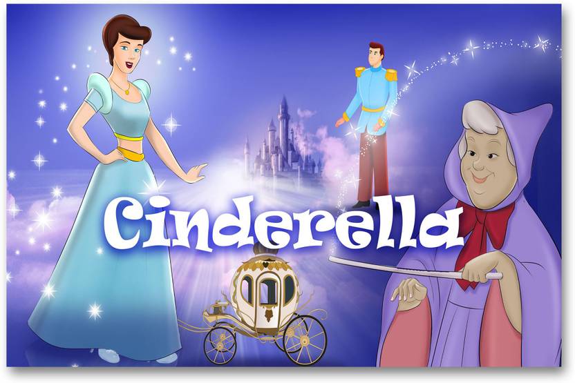 Children Room Wall Poster Cinderella Colorful Hd Quality
