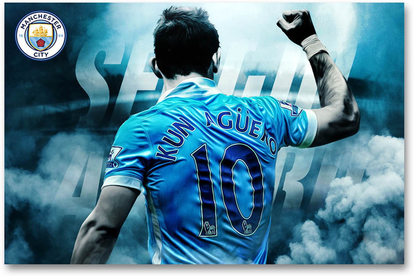 Sergio Aguero Football Poster Frame Not Included Print Art Various Sizes Available Artwork Co Posters