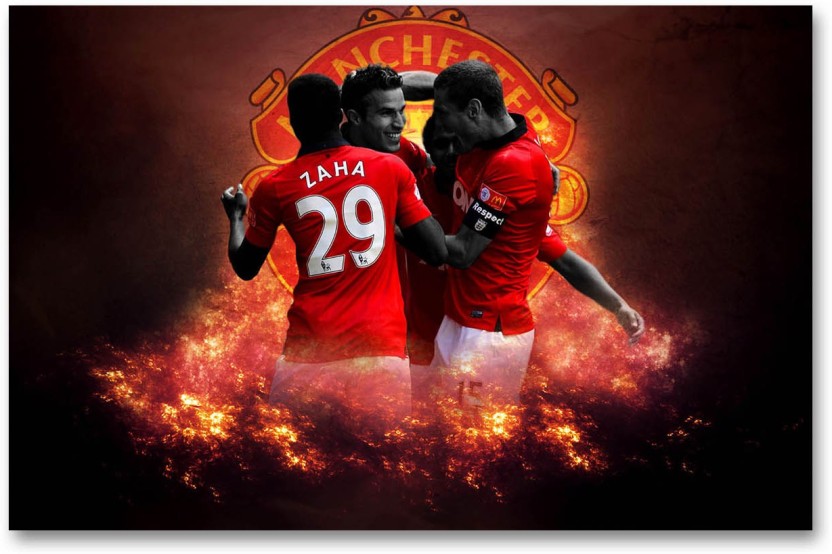 Manchester United Football Print Poster 