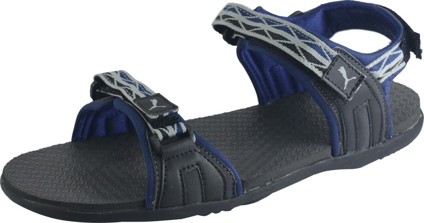puma blue sandals