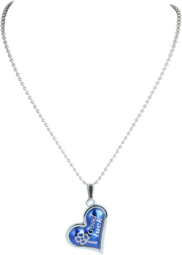 Waama Jewels Silver Good Luck Heart Shape Locket Pendant For Boys Waama Jewels Silver Good Luck Heart Shape Locket Pendant For Boys Girls Brass In India