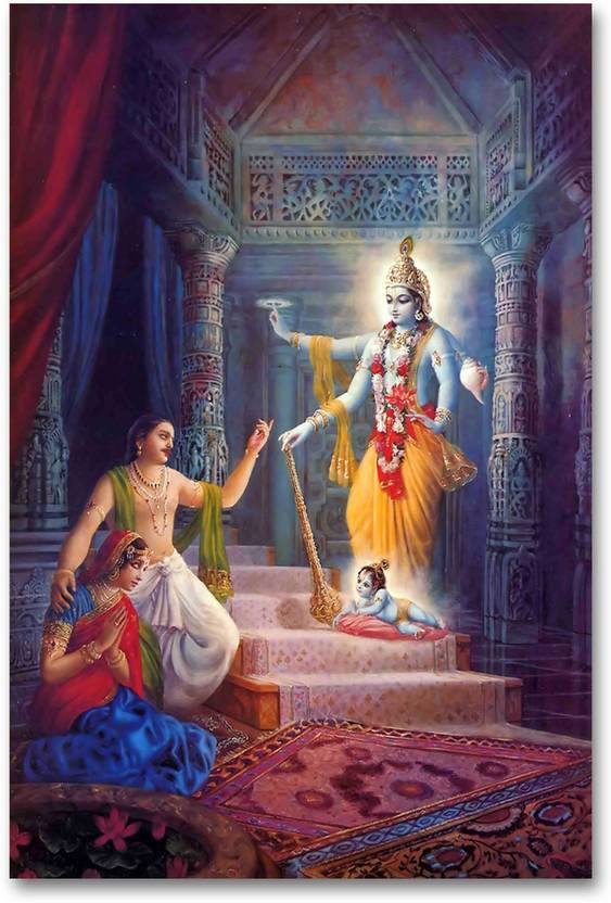 wall poster little krishna