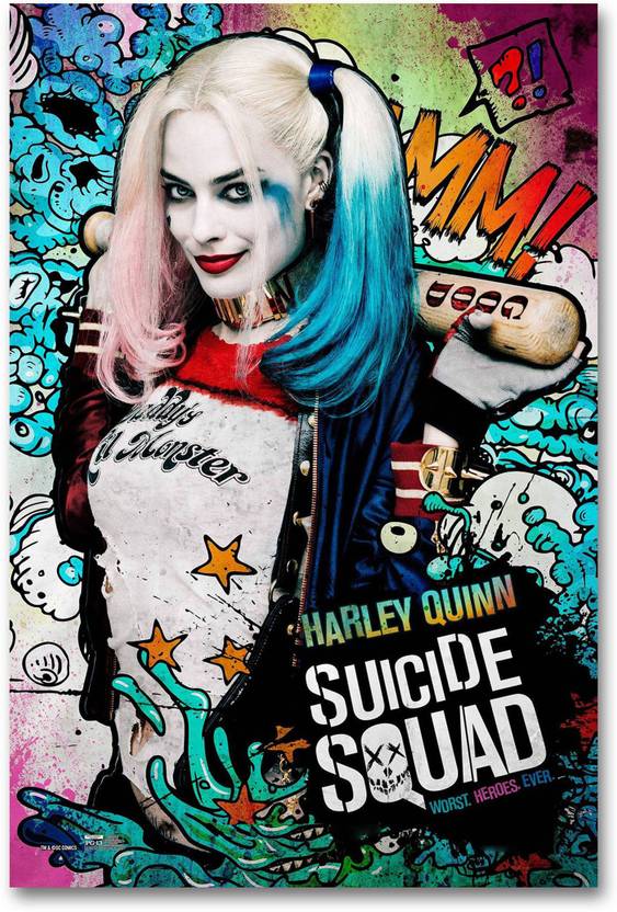 Wall Poster Harley Quinn Suicide Squad Hd Quality Movie Poster