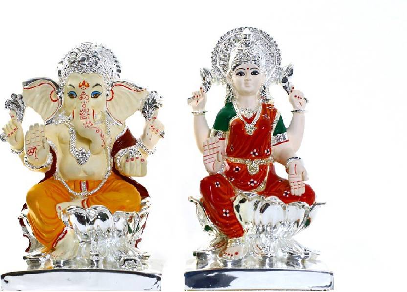 Appitech Combo Of 2 Silver Plated Saraswathi Ganapathi Idol