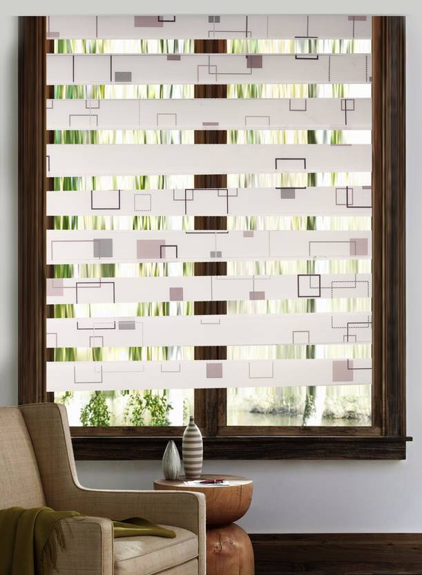 WintreeBlinds Double Roller Blind Cord Drawn On Ceiling Price in India