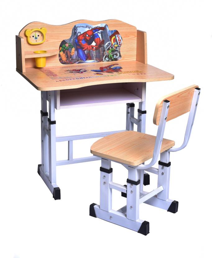 Iris Wooden Finish Spiderman Kids Solid Wood Desk Chair Price In