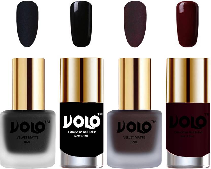 Volo Extra Shine And Dull Velvet Matte Nail Polish Duo Combo