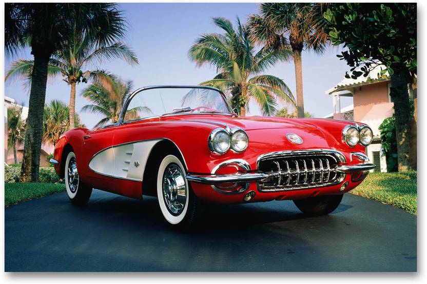 Car Wall Poster Chevrolet Corvette Vintage Cars Hd