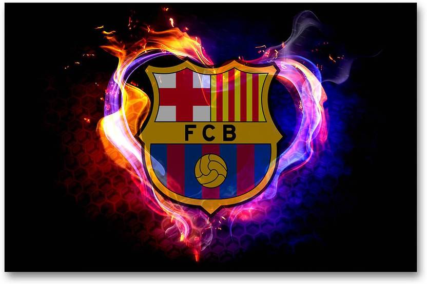 barcelona football club wall poster logo hd quality football
