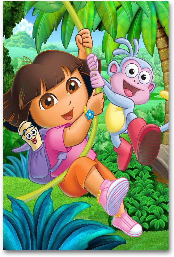 Wall Poster Dora The Explorer Dora Boots Children Cartoon