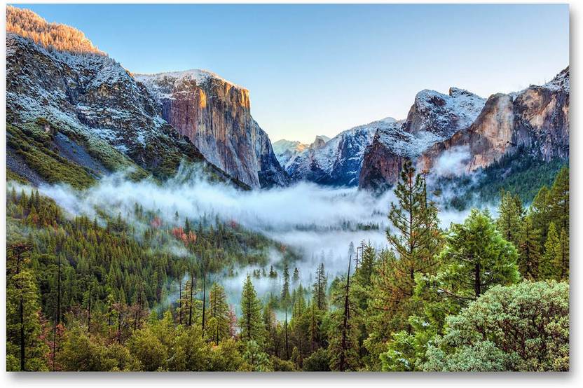 Wall Poster Mountains Forest Cloud Hd Quality Wall