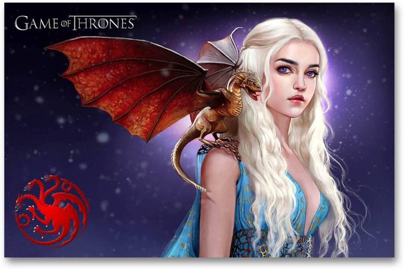 Game of Thrones Wall Poster - Daenerys Targaryen - Dragons Queen - Fan ...