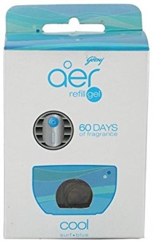 Godrej aer Cool Surf Blue Car Freshener REFILL Gel Click 10 Car