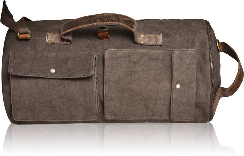 Golden Riders Canvas Leather Vintage Travel Duffel Bag Golden Riders Canvas Leather Vintage Travel Duffel Bag